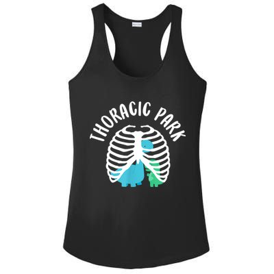 Thoracic Park Funny Dinosaur Nurse Squad Nursing Student Ladies PosiCharge Competitor Racerback Tank