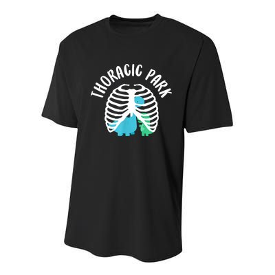 Thoracic Park Funny Dinosaur Nurse Squad Nursing Student Youth Performance Sprint T-Shirt