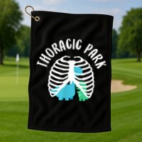 Thoracic Park Funny Dinosaur Nurse Squad Nursing Student Golf Towel