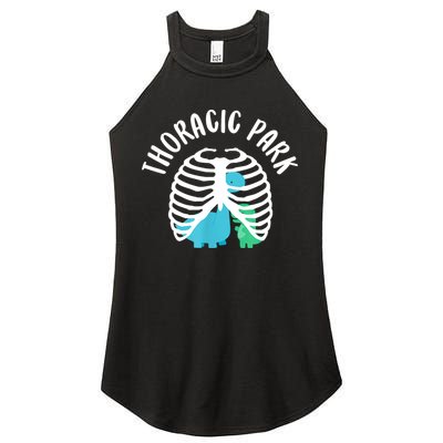 Thoracic Park Funny Dinosaur Nurse Squad Nursing Student Women's Perfect Tri Rocker Tank