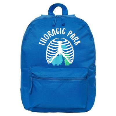 Thoracic Park Funny Dinosaur Nurse Squad Nursing Student 16 in Basic Backpack