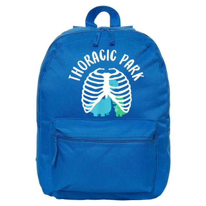 Thoracic Park Funny Dinosaur Nurse Squad Nursing Student 16 in Basic Backpack