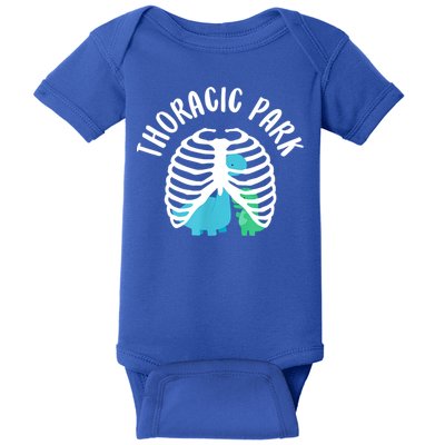Thoracic Park Funny Dinosaur Nurse Squad Nursing Student Baby Bodysuit