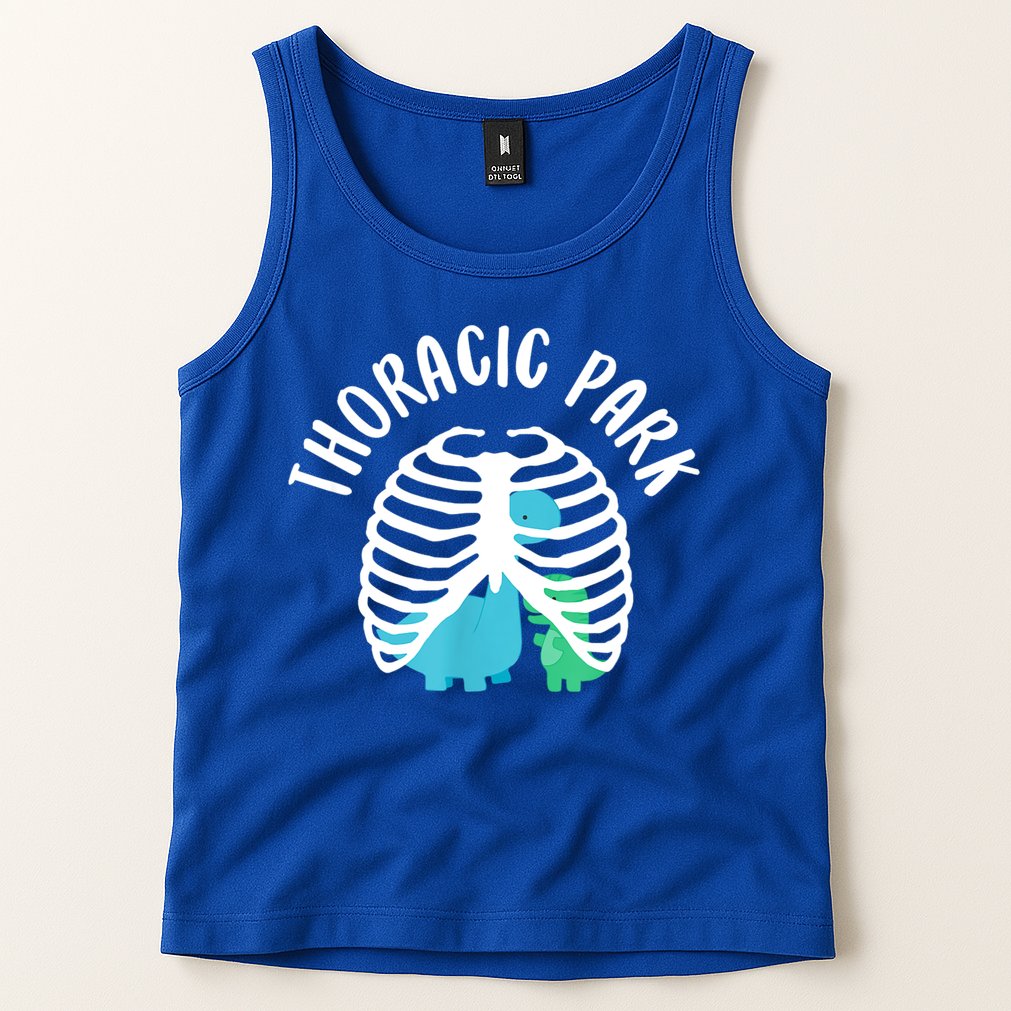 Thoracic Park Funny Dinosaur Nurse Squad Nursing Student Tank Top