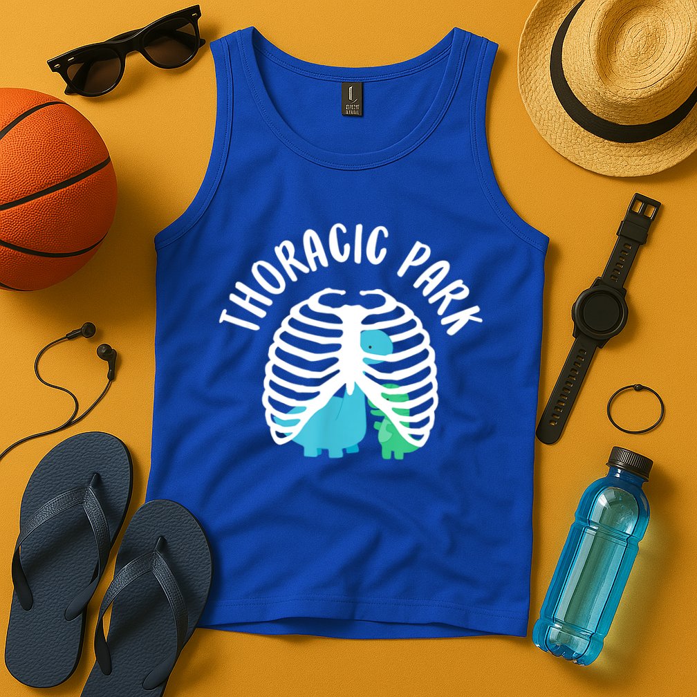 Thoracic Park Funny Dinosaur Nurse Squad Nursing Student Tank Top