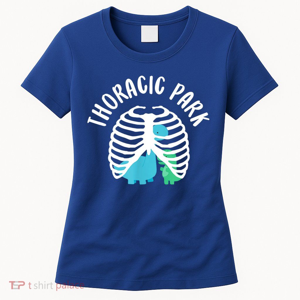 Thoracic Park Funny Dinosaur Nurse Squad Nursing Student Womens T-Shirt