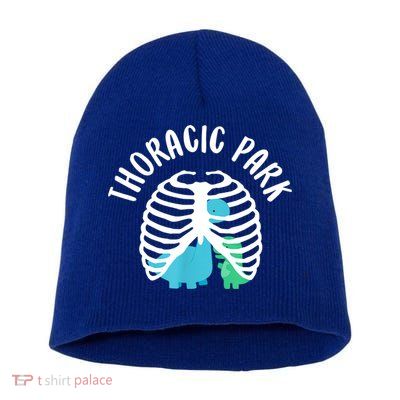Thoracic Park Funny Dinosaur Nurse Squad Nursing Student Short Acrylic Beanie