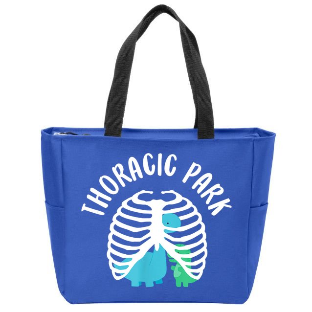 Thoracic Park Funny Dinosaur Nurse Squad Nursing Student Zip Tote Bag