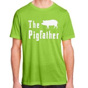 The Pigfather Funny Pig Father Dad Humor Fathers Day Adult ChromaSoft Performance T-Shirt