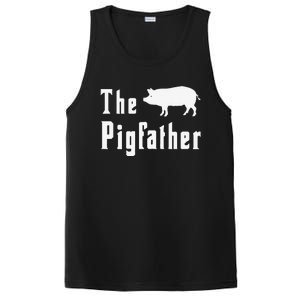 The Pigfather Funny Pig Father Dad Humor Fathers Day PosiCharge Competitor Tank