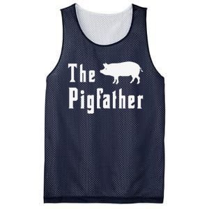 The Pigfather Funny Pig Father Dad Humor Fathers Day Mesh Reversible Basketball Jersey Tank