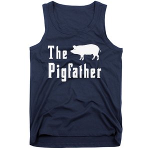 The Pigfather Funny Pig Father Dad Humor Fathers Day Tank Top