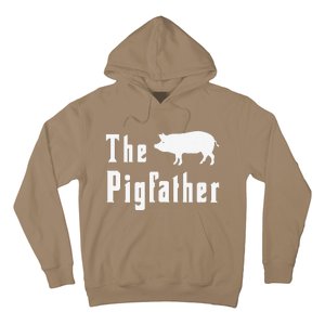 The Pigfather Funny Pig Father Dad Humor Fathers Day Hoodie