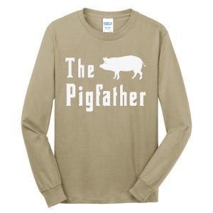 The Pigfather Funny Pig Father Dad Humor Fathers Day Tall Long Sleeve T-Shirt