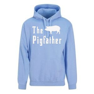 The Pigfather Funny Pig Father Dad Humor Fathers Day Unisex Surf Hoodie