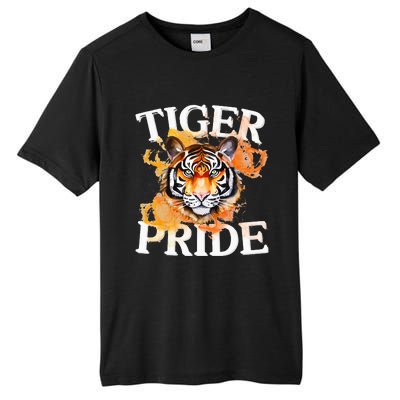 Tiger Pride Flame Tiger Mascot Retro School Sport Cheer Team Tall Fusion ChromaSoft Performance T-Shirt