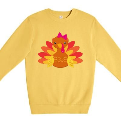 Turkey Pilgrim Funny Thanksgiving Costume Premium Crewneck Sweatshirt