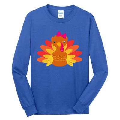 Turkey Pilgrim Funny Thanksgiving Costume Tall Long Sleeve T-Shirt