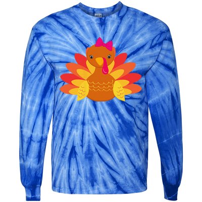 Turkey Pilgrim Funny Thanksgiving Costume Tie-Dye Long Sleeve Shirt