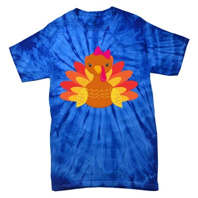 Turkey Pilgrim Funny Thanksgiving Costume Tie-Dye T-Shirt