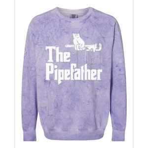 The Pipefather Funny Plumber Handyman Pipe Fitter Colorblast Crewneck Sweatshirt