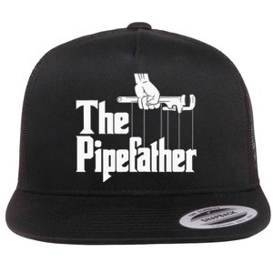 The Pipefather Funny Plumber Handyman Pipe Fitter Flat Bill Trucker Hat