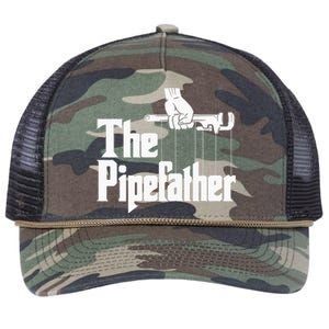 The Pipefather Funny Plumber Handyman Pipe Fitter Retro Rope Trucker Hat Cap