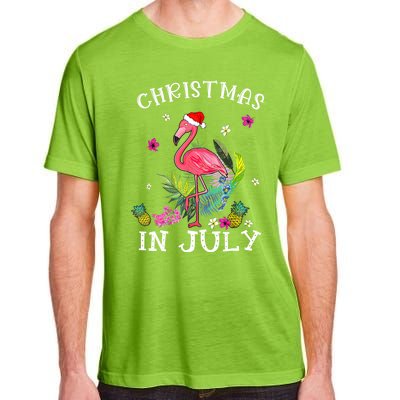 Tropical Pink Flamingo Christmas In July Summer Great Gift Adult ChromaSoft Performance T-Shirt