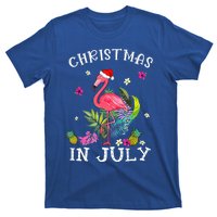 Tropical Pink Flamingo Christmas In July Summer Great Gift T-Shirt