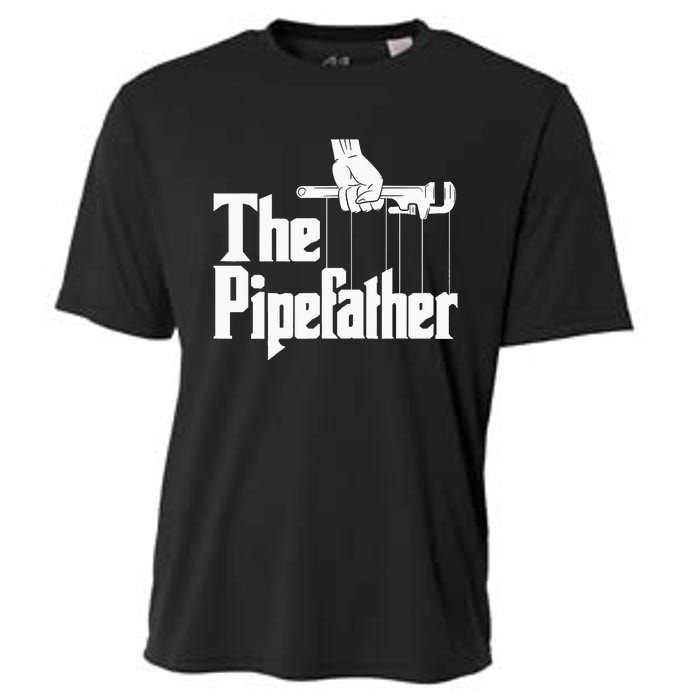 The Pipefather Funny Plumber Plumbing Handyman Pipe Fitter Cooling Performance Crew T-Shirt