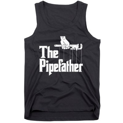 The Pipefather Funny Plumber Plumbing Handyman Pipe Fitter Tank Top