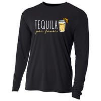 Tequila Por Favor Mexican Tequila Spanish Tequila Please Cooling Performance Long Sleeve Crew