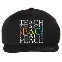 Teach Peace For Teachers And Educators Wool Snapback Cap