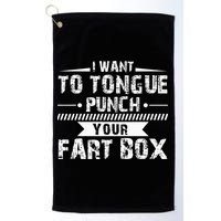 Tongue Punch Fart Box Funny Word Pun Humor Sarcasm Joke Gag Golf Towel
