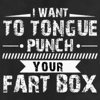 Tongue Punch Fart Box Funny Word Pun Humor Sarcasm Joke Gag Golf Towel