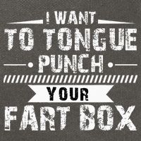 Tongue Punch Fart Box Funny Word Pun Humor Sarcasm Joke Gag Cotton Canvas Backpack