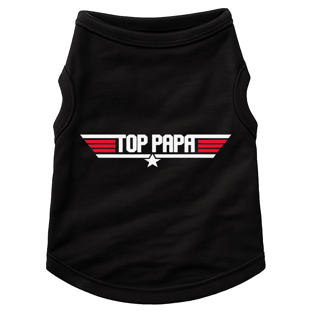 Top Papa Funny Dad Grandpa Fathers Day Gift Doggie Tank