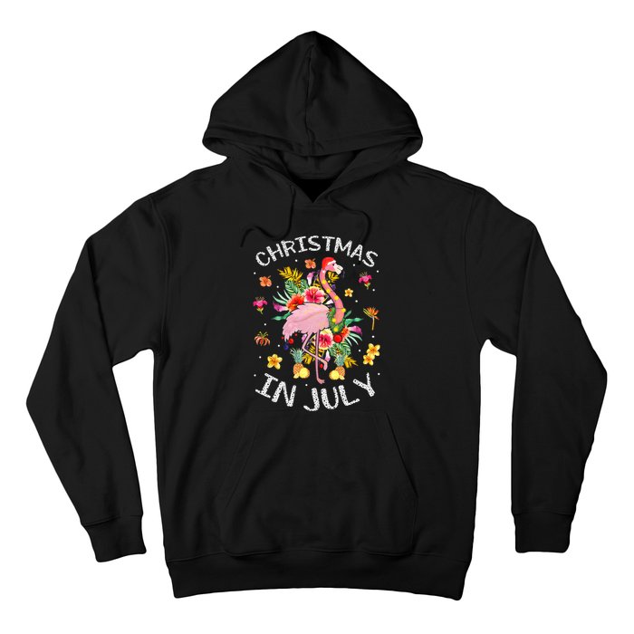 Tropical Pink Flamingo Hawaii Summer Cute Christmas In July Hoodie