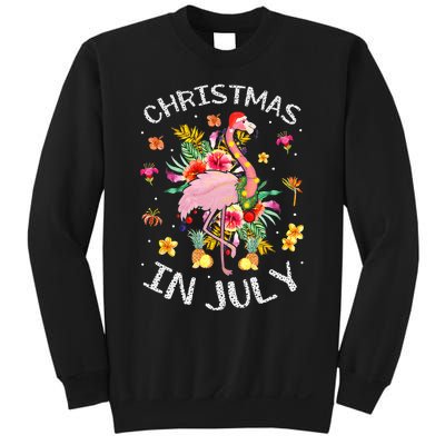 Tropical Pink Flamingo Hawaii Summer Cute Christmas In July Sweatshirt