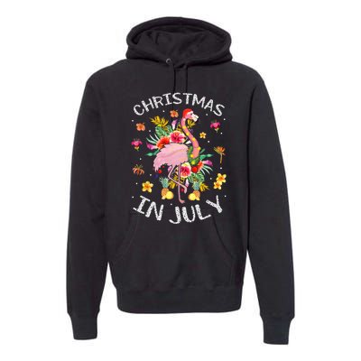 Tropical Pink Flamingo Hawaii Summer Cute Christmas In July Premium Hoodie