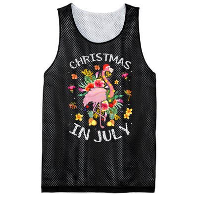 Tropical Pink Flamingo Hawaii Summer Cute Christmas In July Mesh Reversible Basketball Jersey Tank