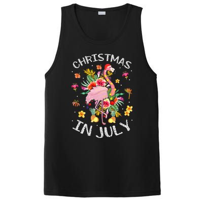 Tropical Pink Flamingo Hawaii Summer Cute Christmas In July PosiCharge Competitor Tank