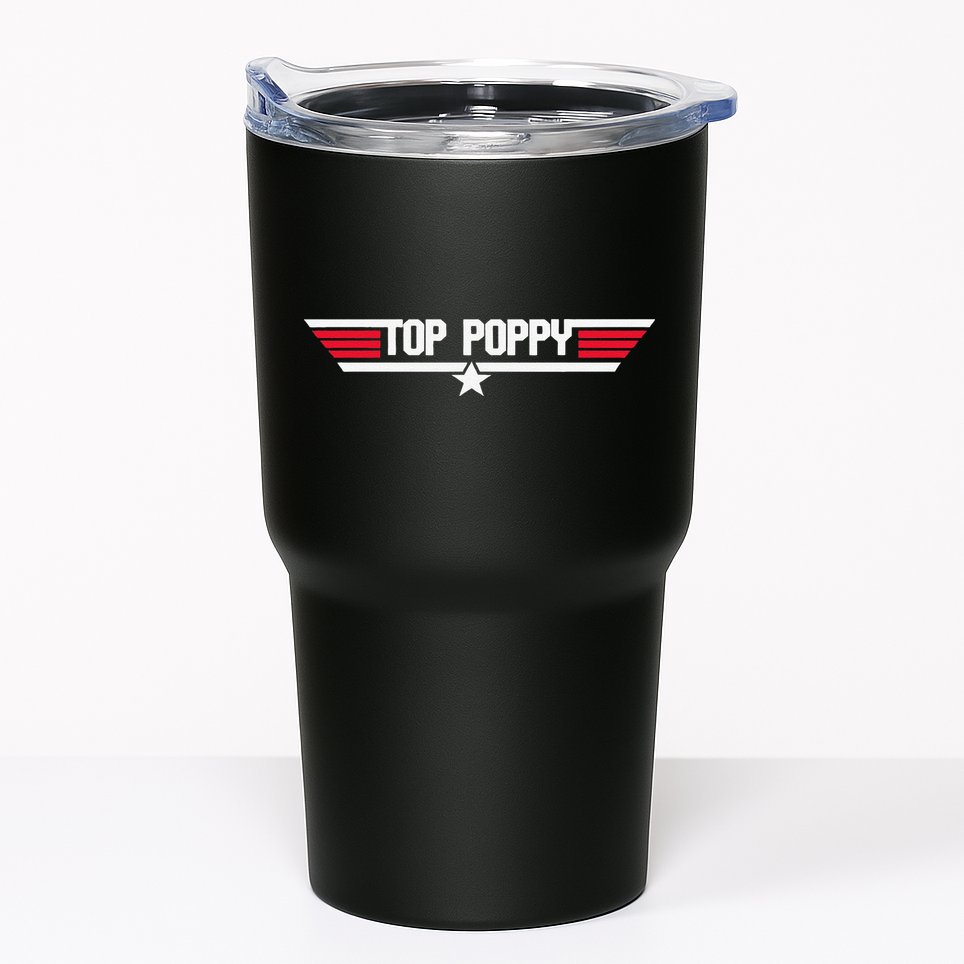 Top Poppy Funny Dad Grandpa Fathers Day Gift Tumbler