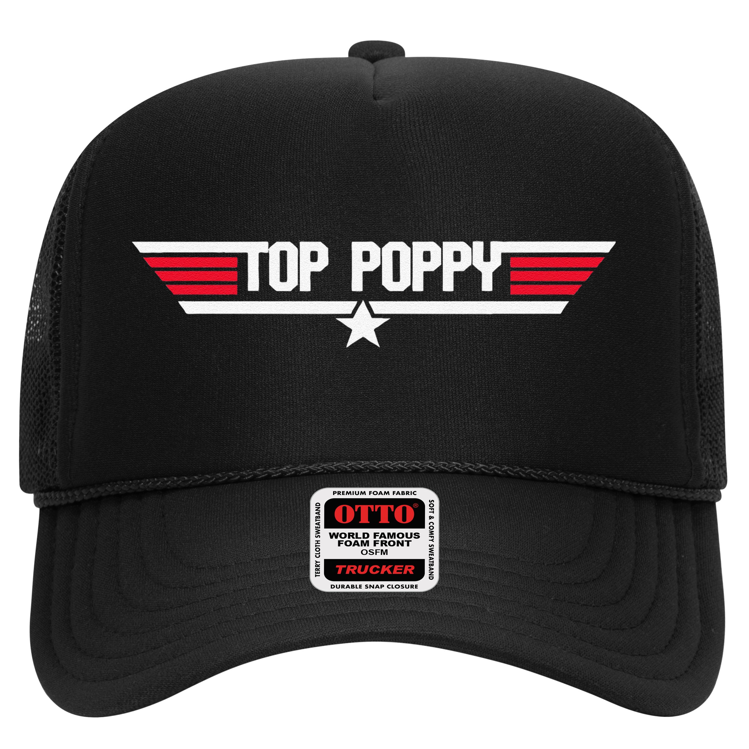 Top Poppy Funny Dad Grandpa Fathers Day Gift Hat
