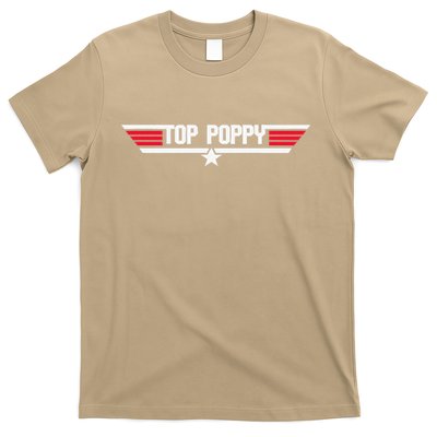 Top Poppy Funny Dad Grandpa Fathers Day Gift T-Shirt