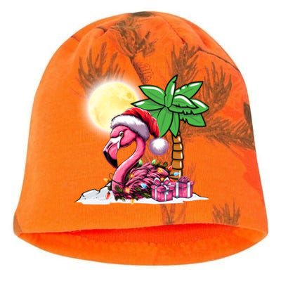 Tropical Pink Flamingo Christmas In July Funny Xmas Tree Gift Kati - Camo Knit Beanie