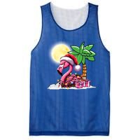 Tropical Pink Flamingo Christmas In July Funny Xmas Tree Gift Mesh Reversible Basketball Jersey Tank