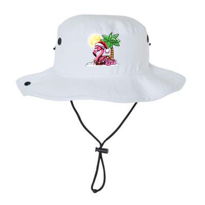 Tropical Pink Flamingo Christmas In July Funny Xmas Tree Gift Legacy Cool Fit Booney Bucket Hat