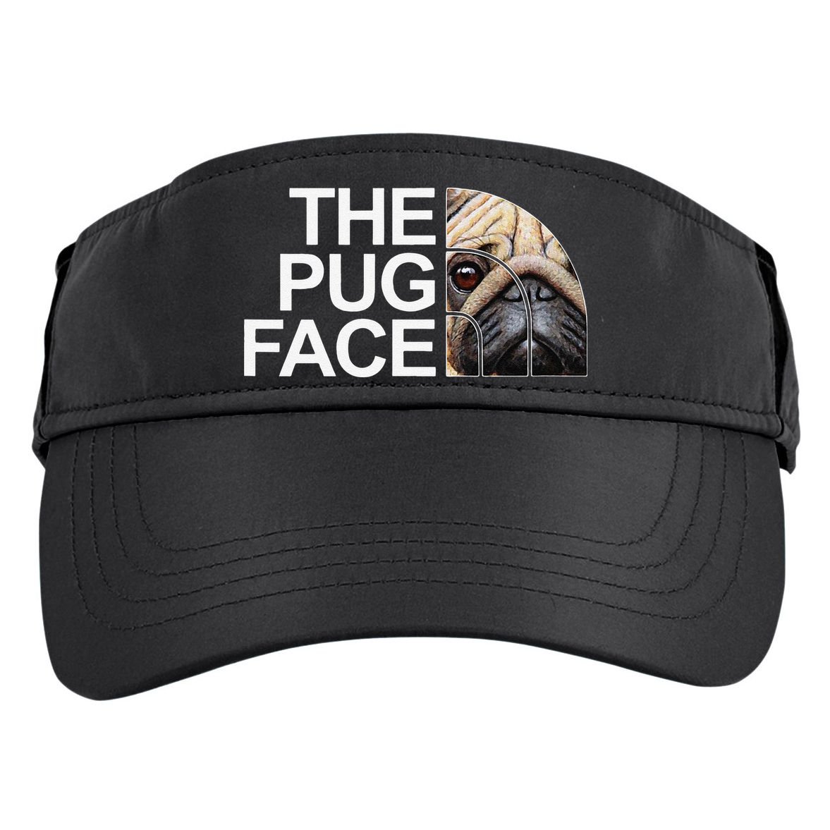 The Pug Face Dog Funny Pug Adult Drive Performance Visor