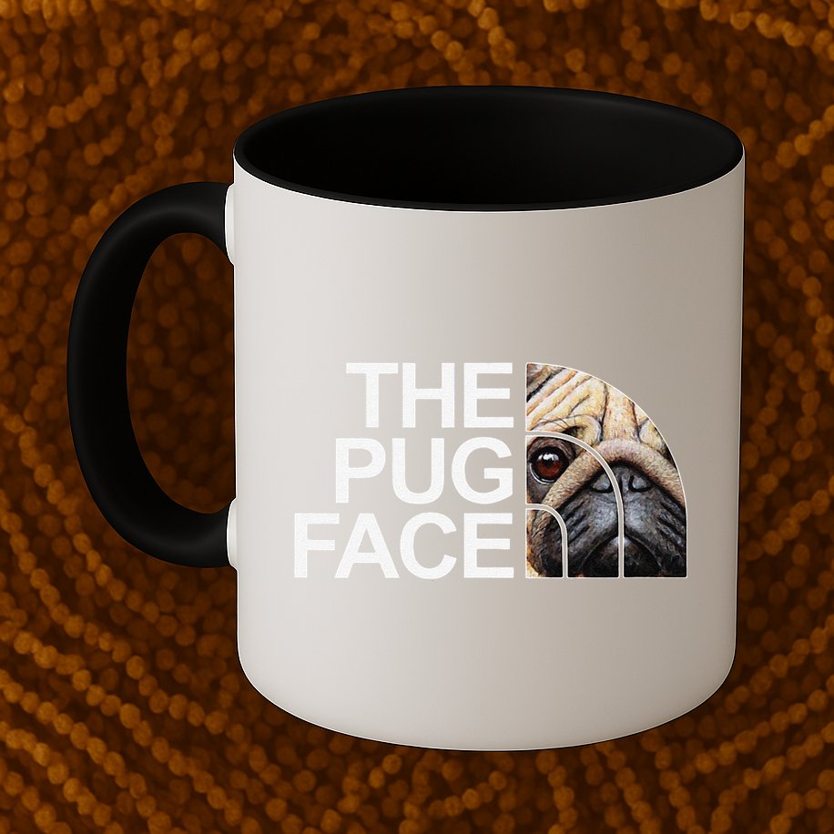The Pug Face Dog Funny Pug Mug